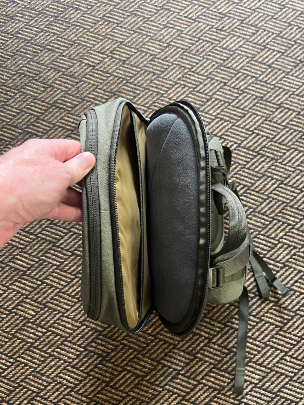 The North Face Olive Backpack with Front Pocket - Picture 3 of 7